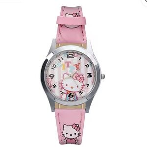 "Time Teacher" Hello Kitty Analog Watch with Pink Strap